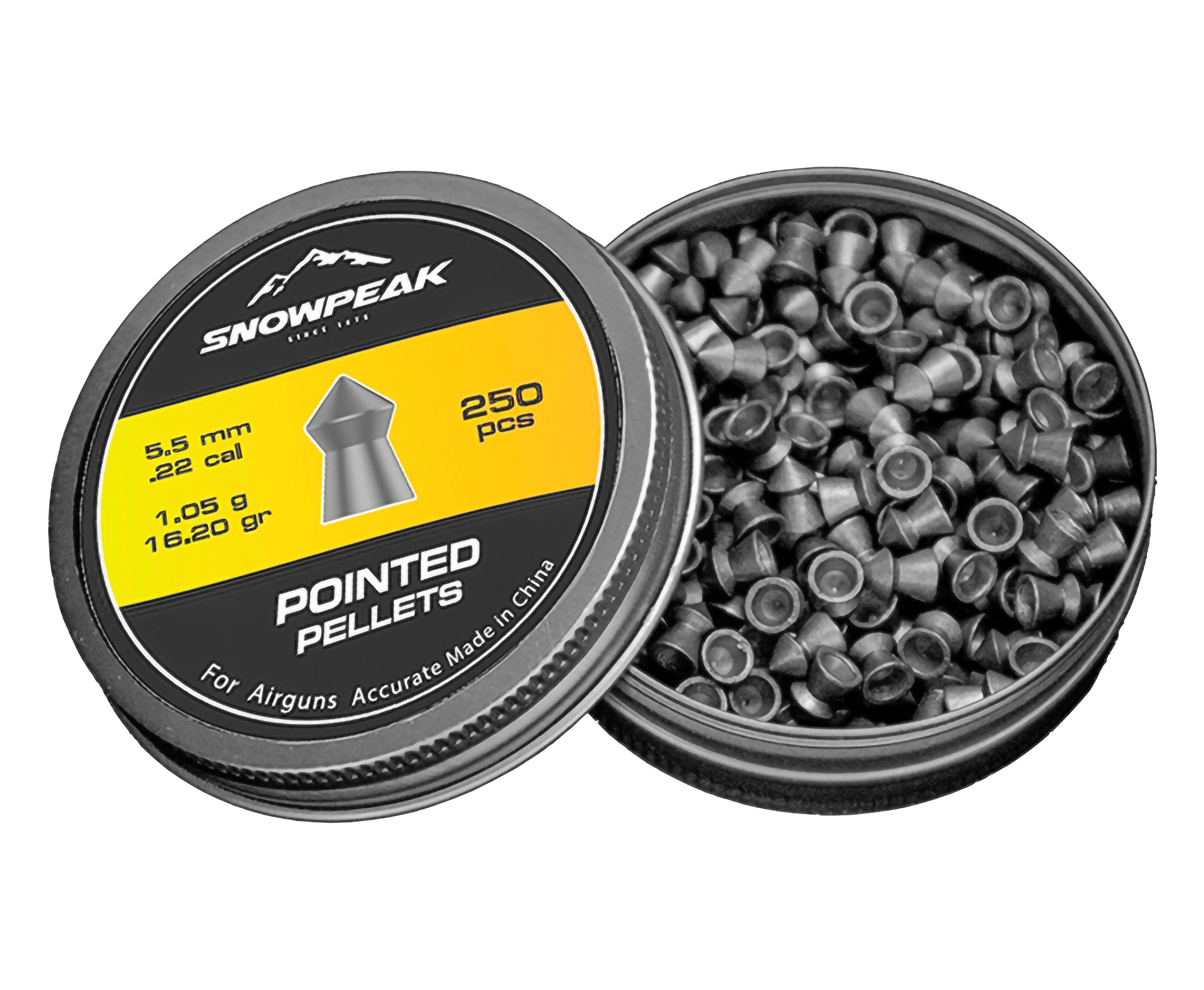 Пули пневматические Snowpeak Pointed 5.5 мм (250 шт, 1.05 грамм)