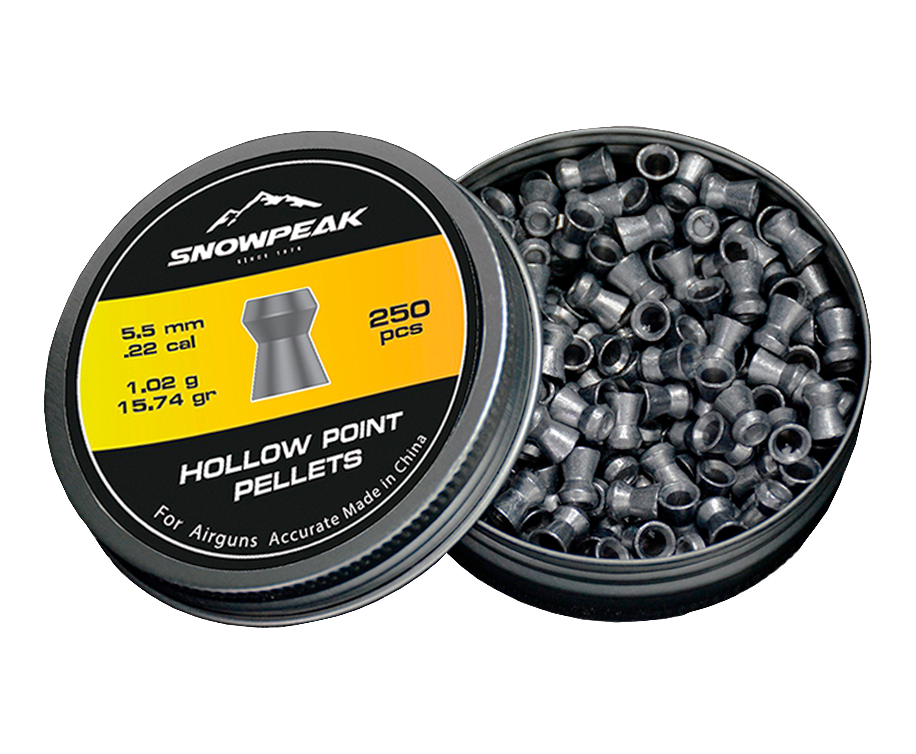 Пули пневматические Snowpeak Hollow Point 5.5 мм (250 шт, 1.02 грамм)