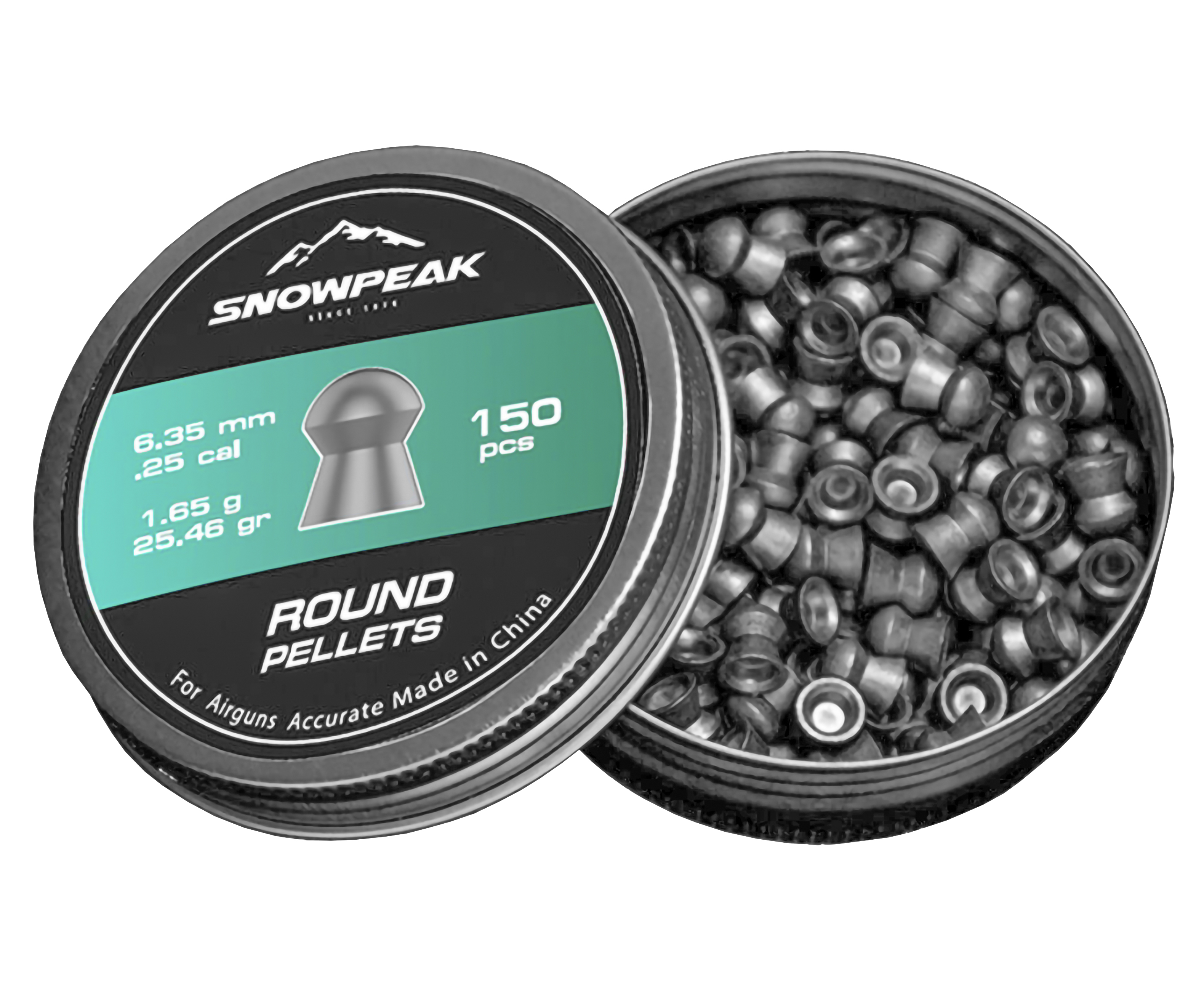 Пули пневматические Snowpeak Round 6.35 мм (150 шт, 1.65 грамм)