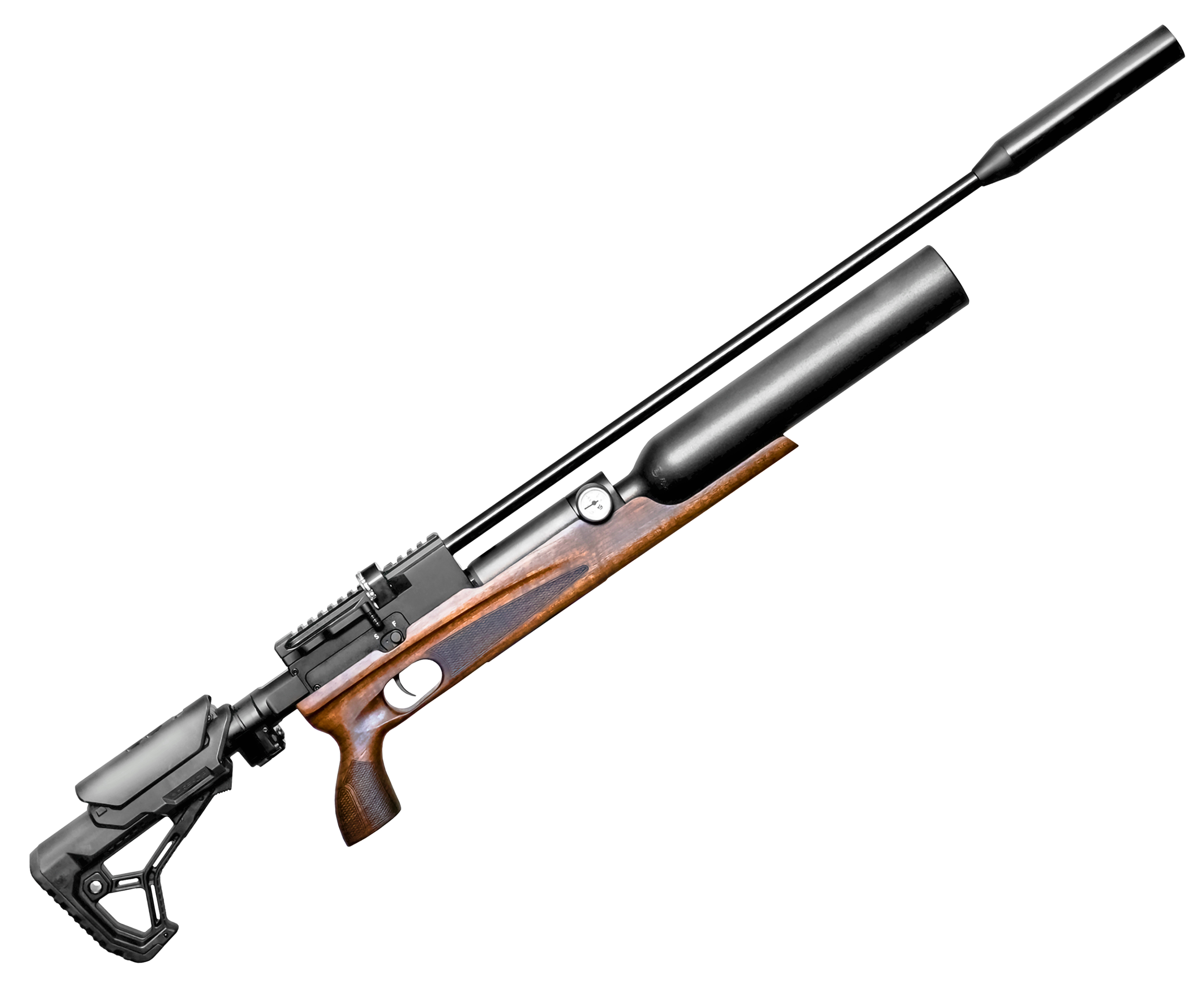 Пневматическая винтовка Storm Titan Sport FS 5.5 мм (PCP, под полнотел, 620 мм, колба, складной приклад)