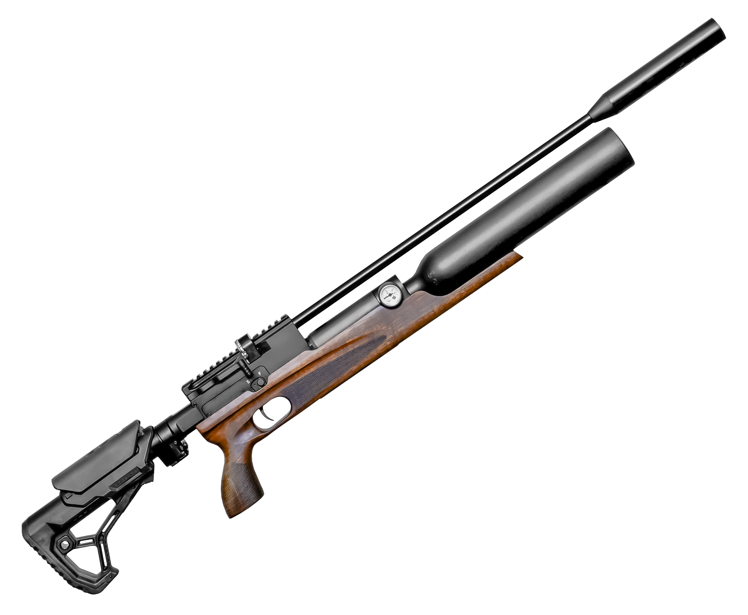 Пневматическая винтовка Storm Titan Sport FS 5.5 мм (PCP, под полнотел, 550 мм, колба, складной приклад)