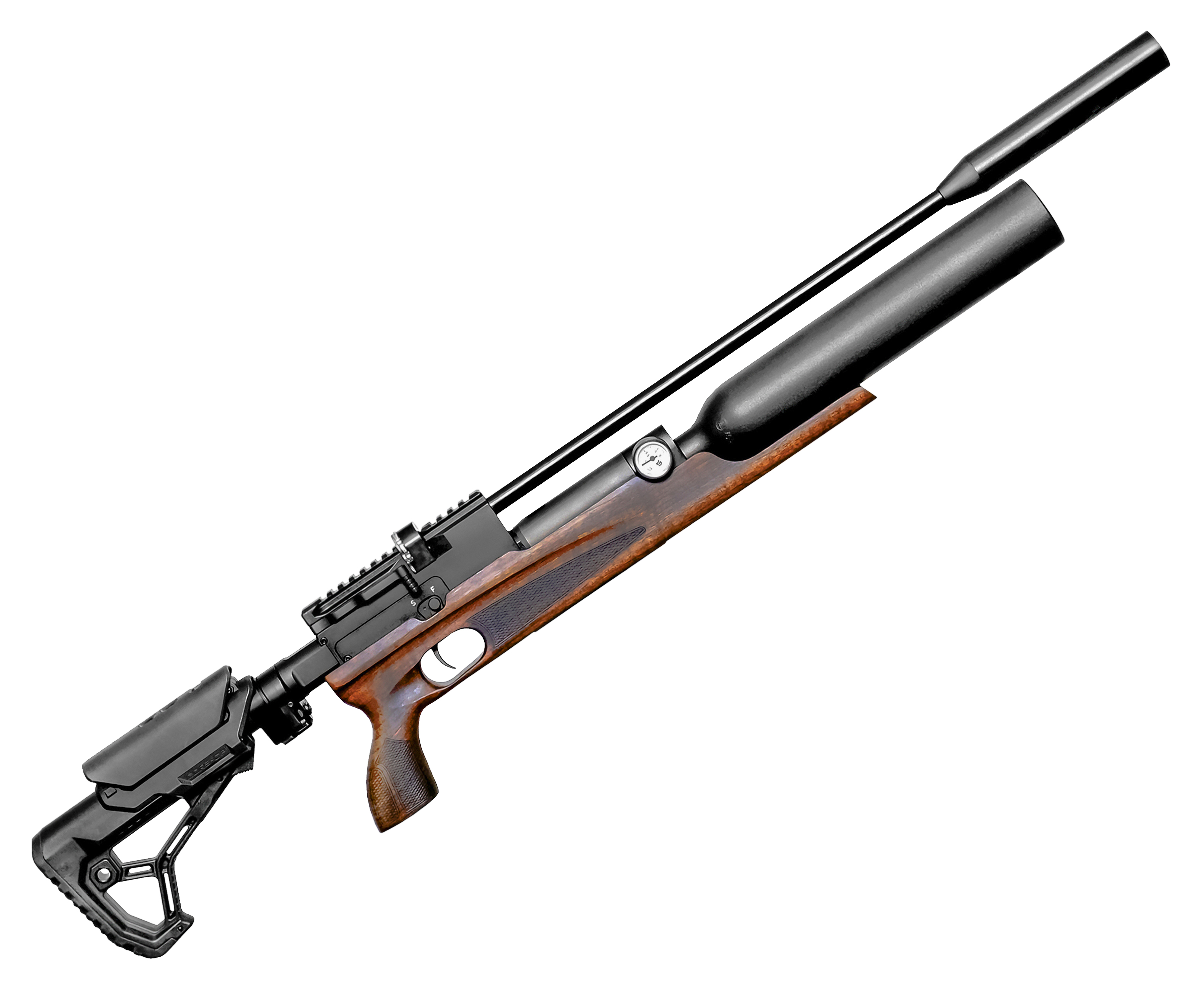 Пневматическая винтовка Storm Titan Sport FS 5.5 мм (PCP, под полнотел, 470 мм, колба, складной приклад)