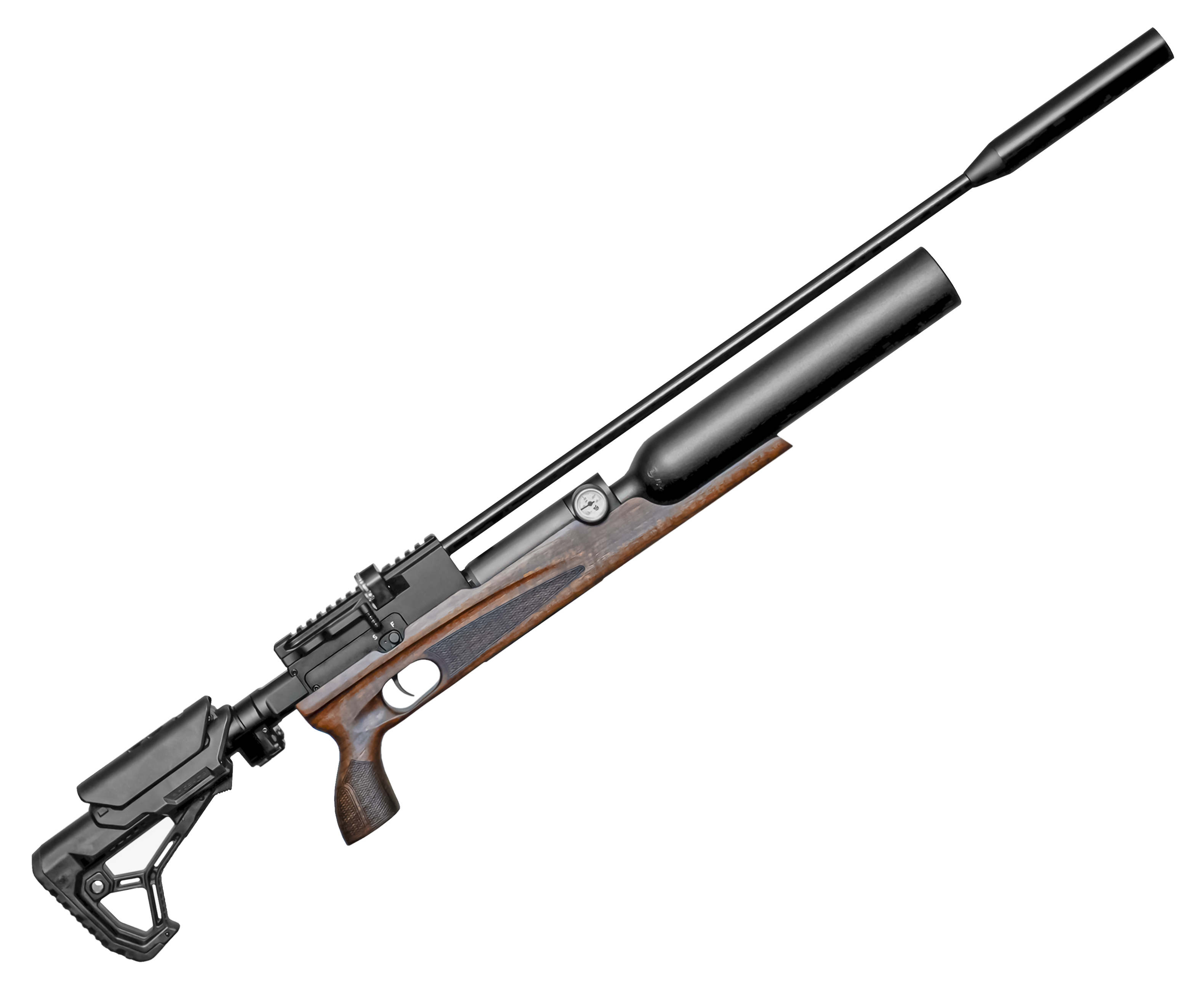 Пневматическая винтовка Storm Titan Magnum FS 6.35 мм (PCP, под полнотел, 620 мм, колба, складной приклад)