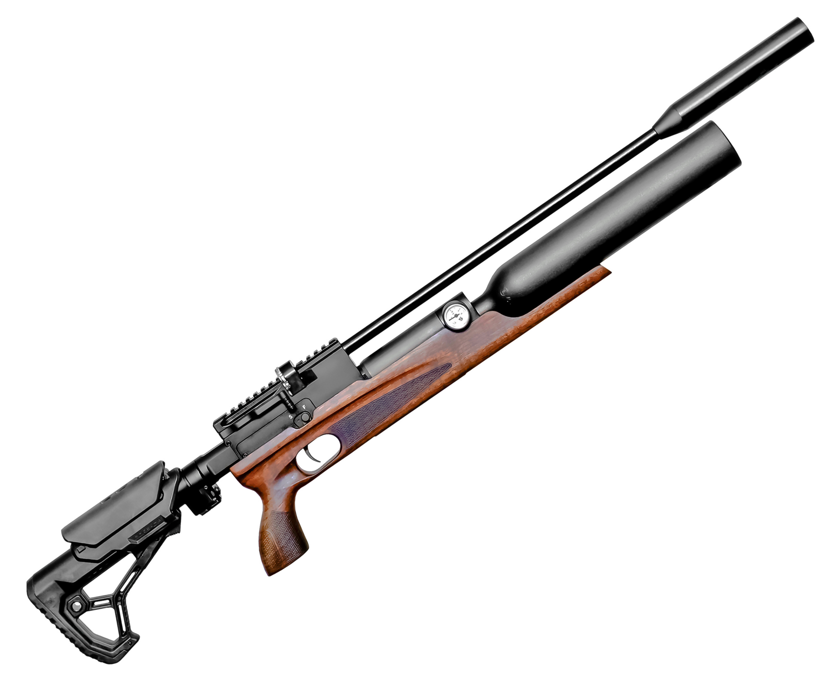 Пневматическая винтовка Storm Titan Magnum FS 6.35 мм (PCP, под полнотел, 470 мм, колба, складной приклад)