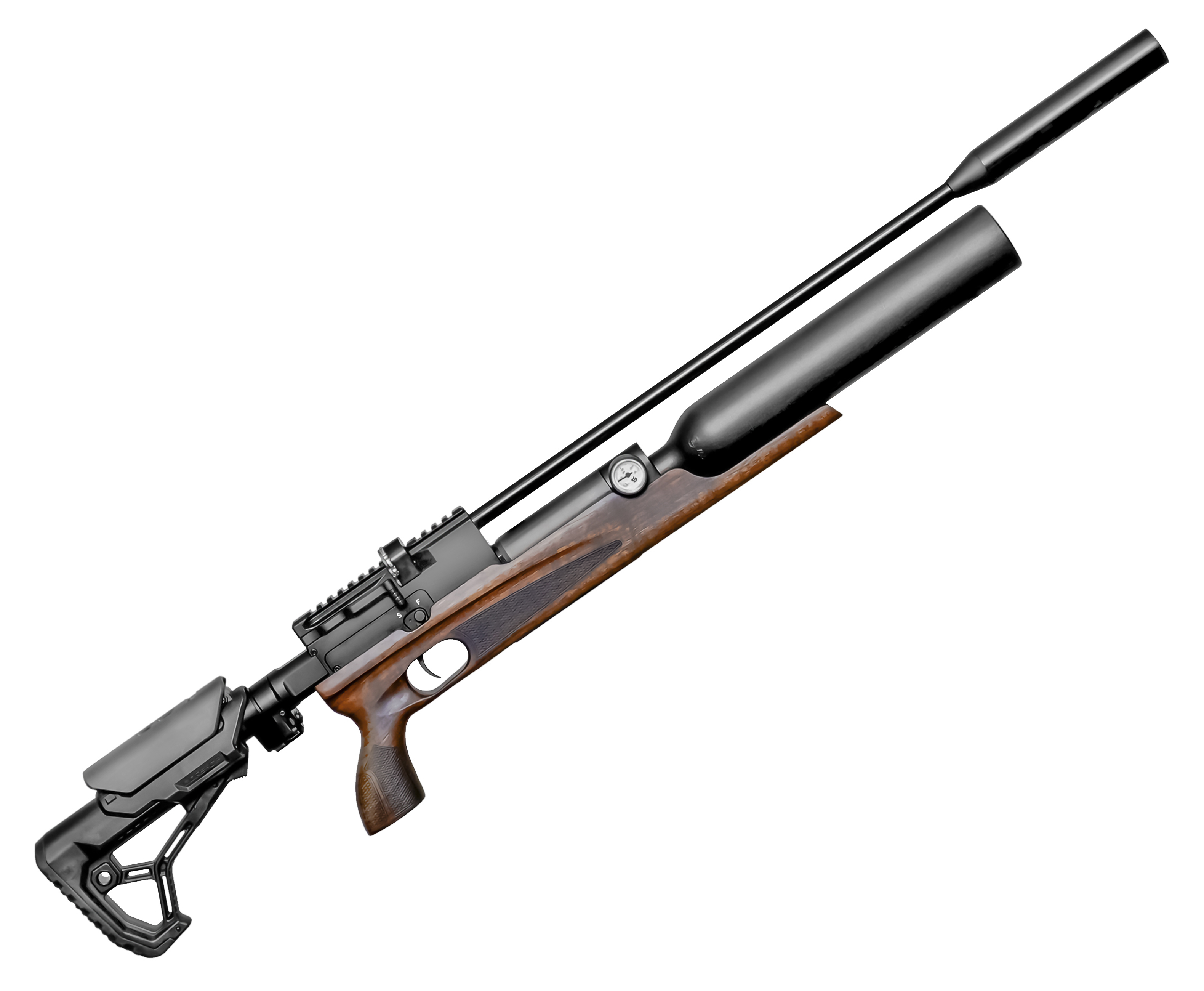 Пневматическая винтовка Storm Titan Magnum FS 5.5 мм (PCP, под полнотел, 550 мм, колба, складной приклад)