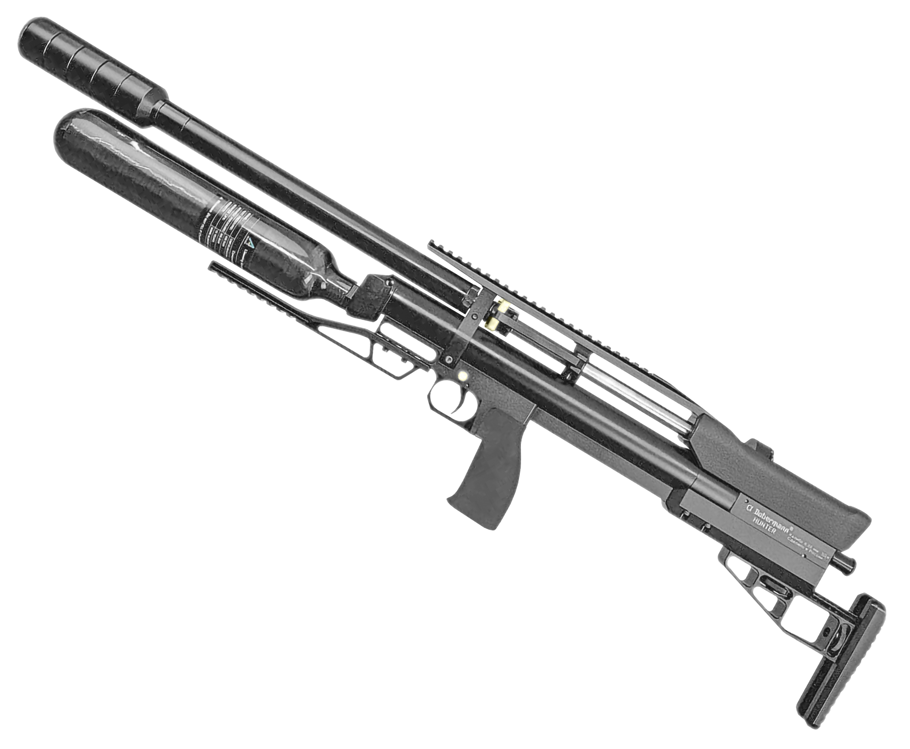 Пневматическая винтовка Dobermann Alfa Hunter 6.35 мм (600 мм, колба 0.5 л, редуктор, прямая рукоять)