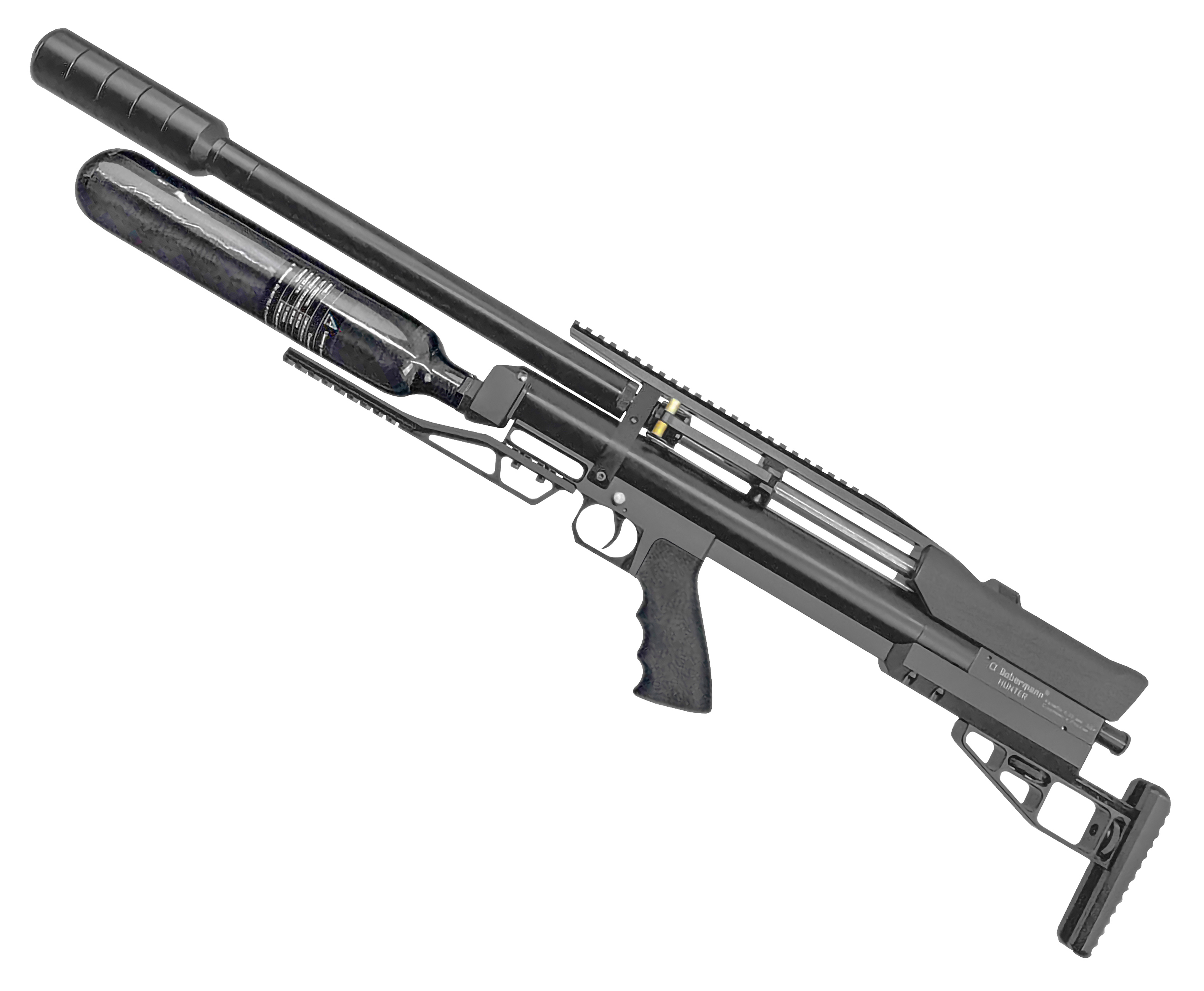 Пневматическая винтовка Dobermann Alfa Hunter 6.35 мм (600 мм, колба 0.5 л, прямоток, рукоять под углом)