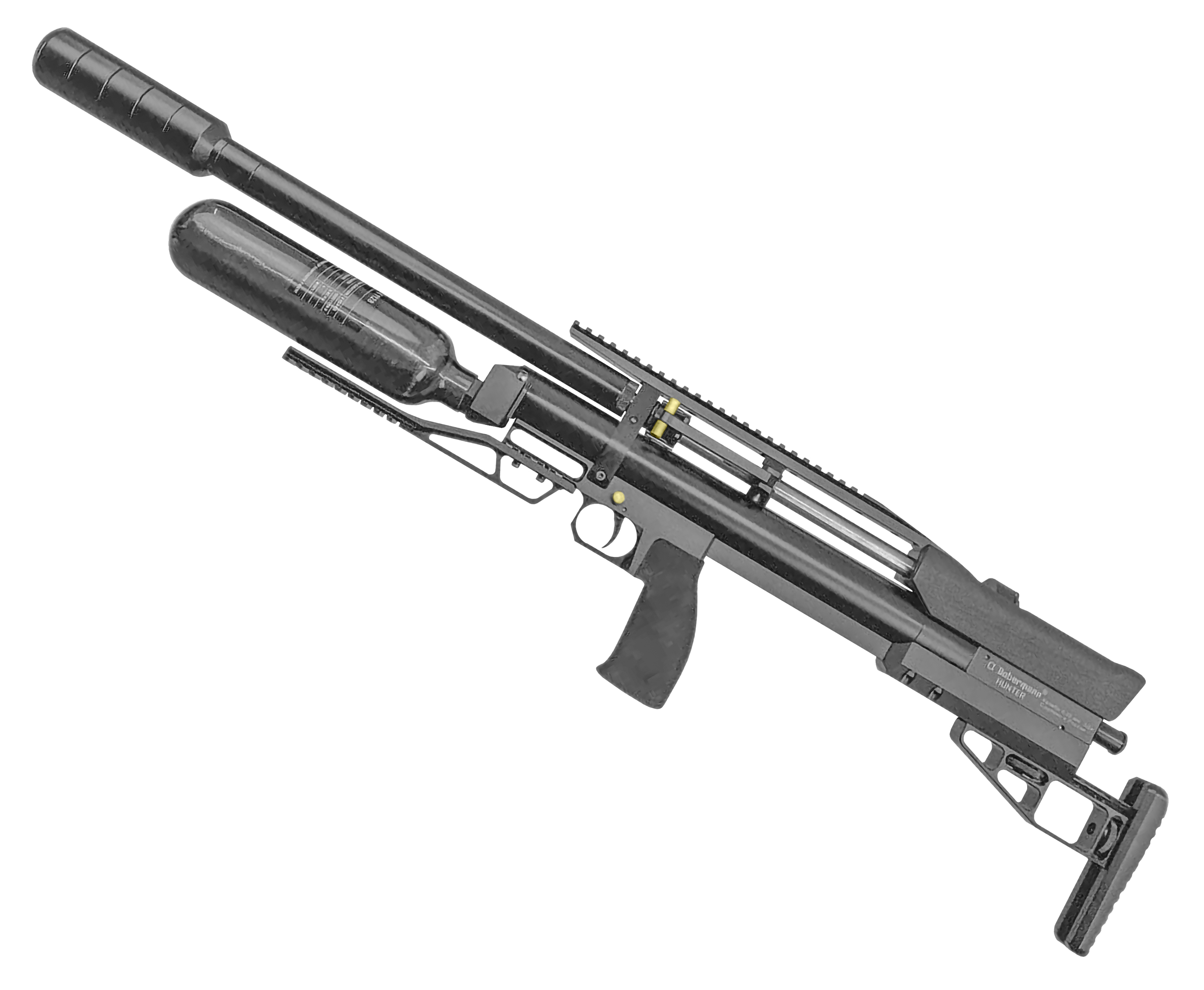 Пневматическая винтовка Dobermann Alfa Hunter 6.35 мм (600 мм, колба 0.36 л, редуктор, прямая рукоять)