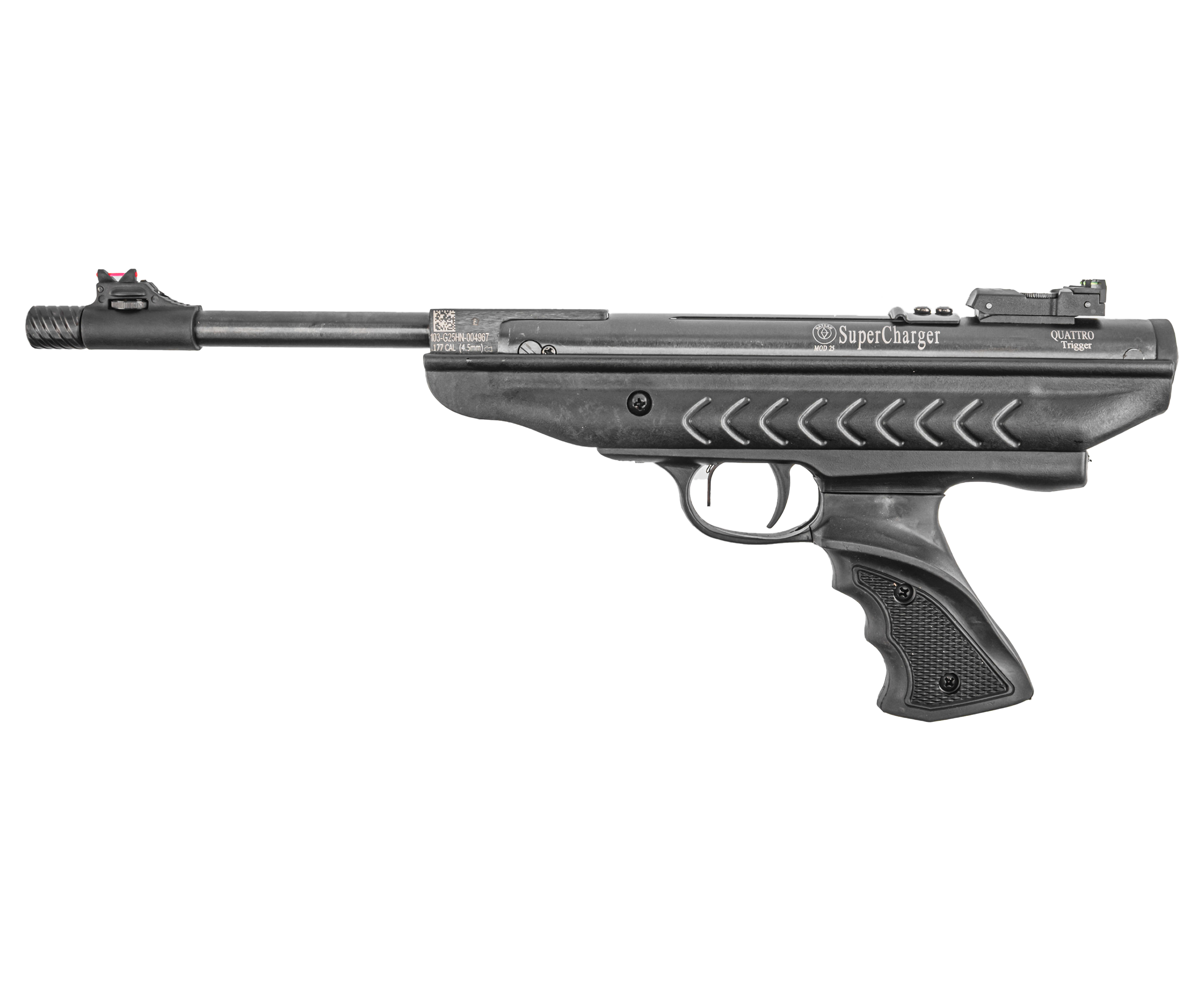 Пневматический пистолет Hatsan MOD 25 Supercharger 4.5 мм (3 Дж, переломный)