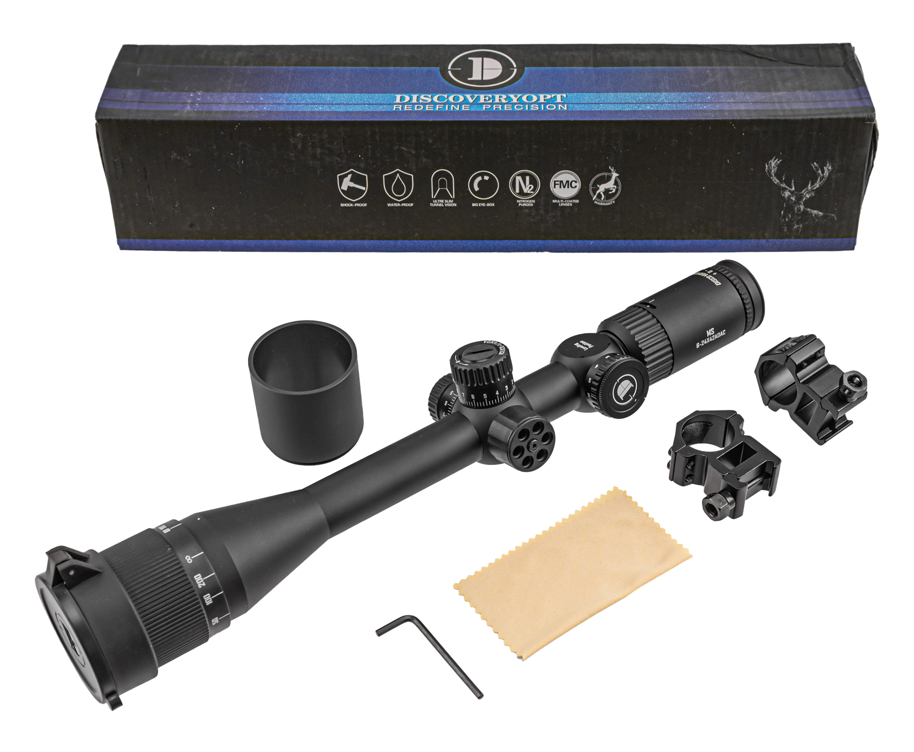 Оптический прицел Discovery MS 6-24х42 AOAC (Weaver, 25.4 мм)