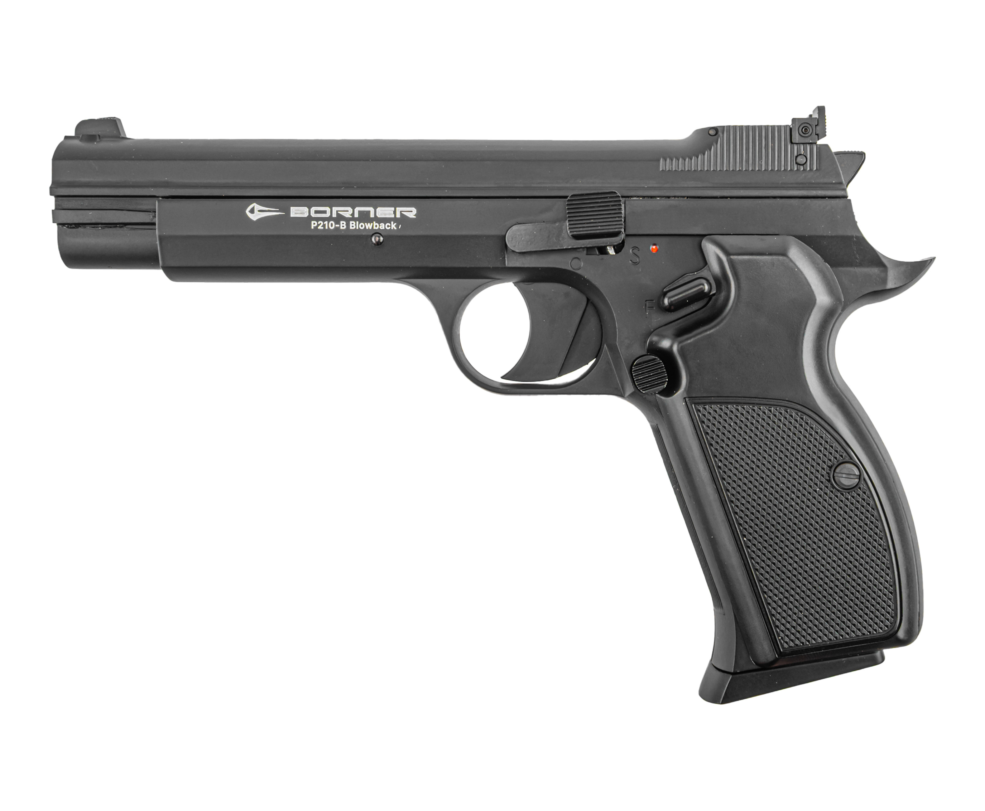 Пневматический пистолет Borner P210-B 4.5 мм (black, CO2, Blowback)