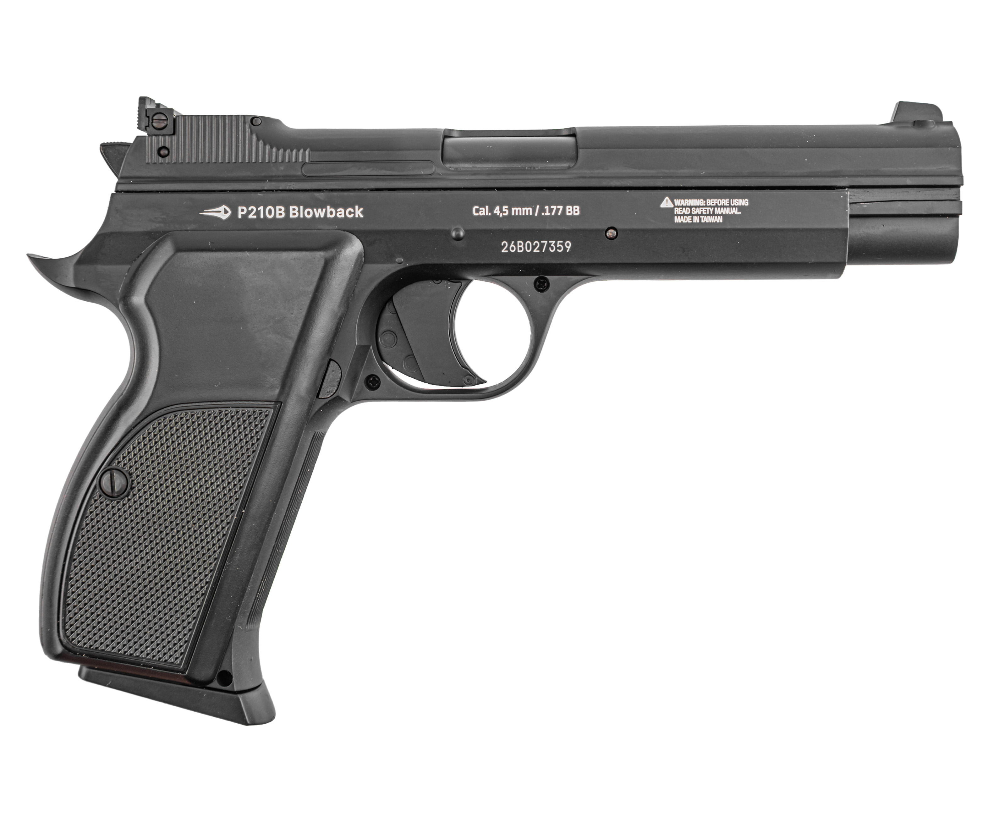 Пневматический пистолет Borner P210-B 4.5 мм (black, CO2, Blowback)