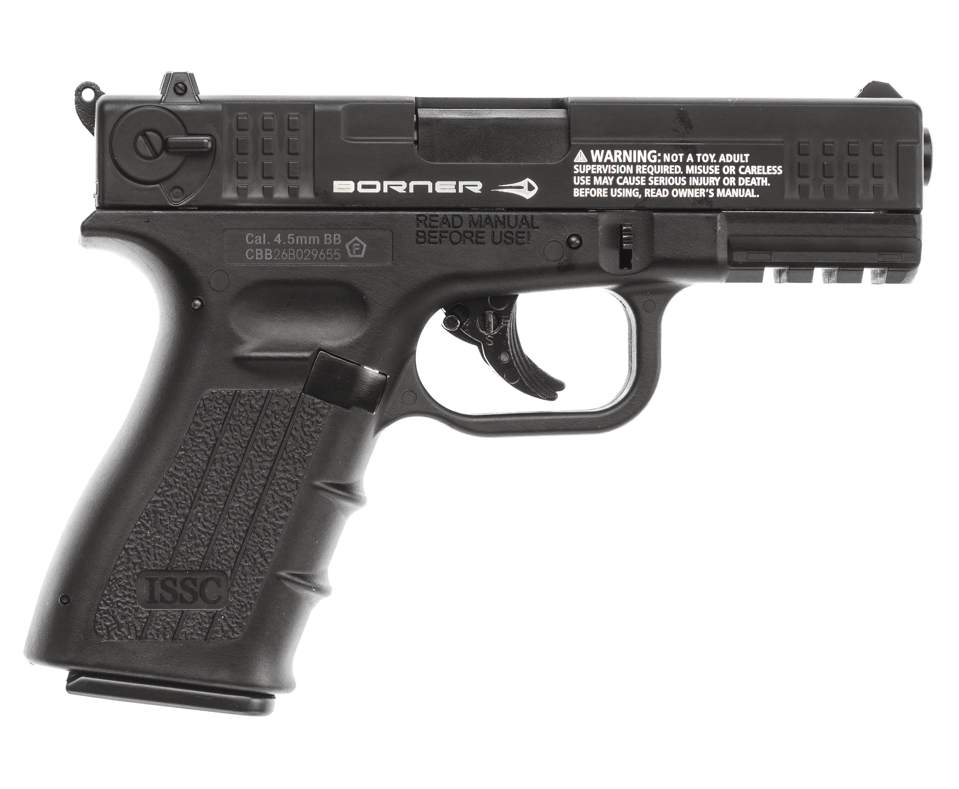 Пневматический пистолет Borner M22B 4.5 мм (CO2, Glock, Blowback)