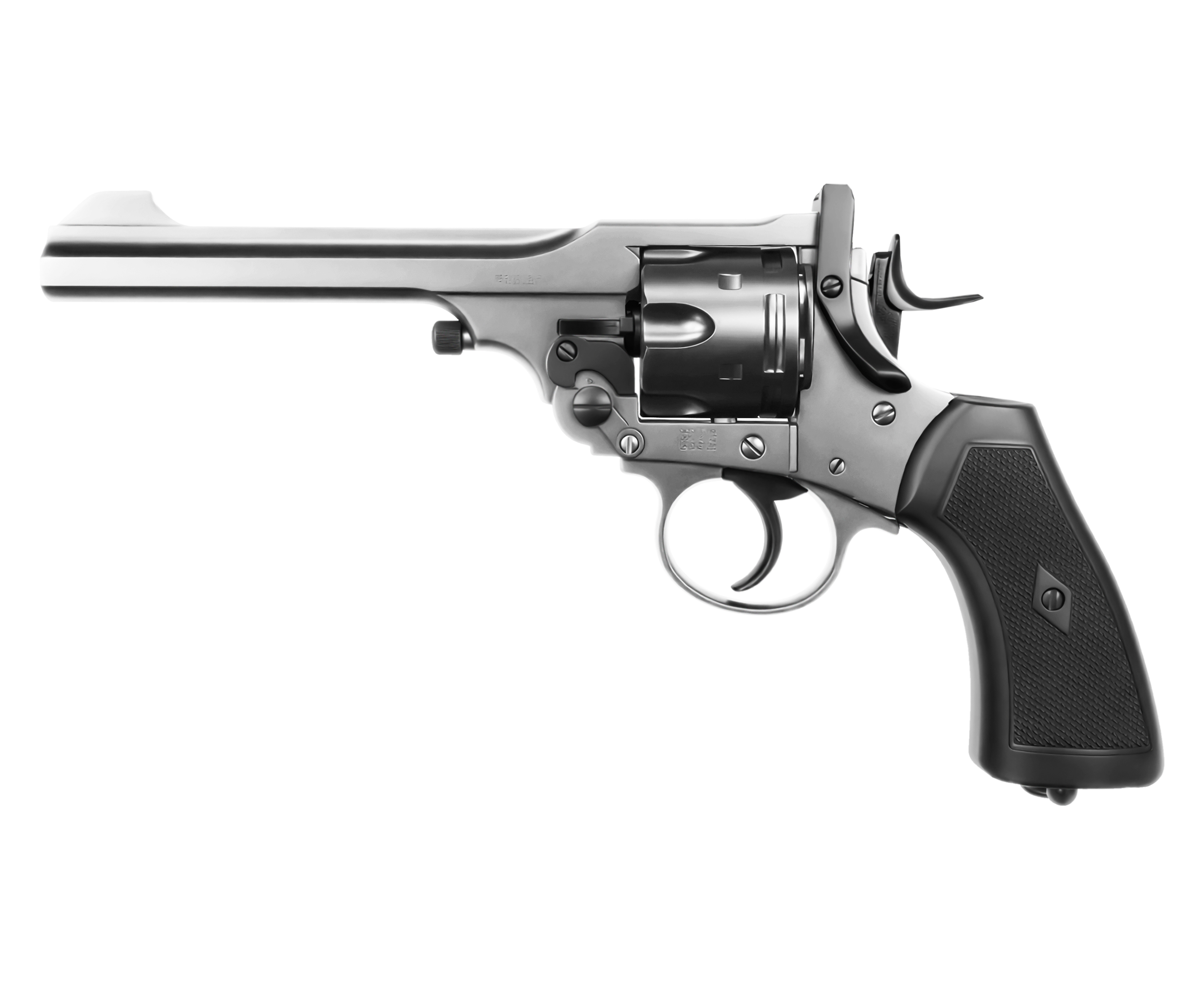 Пневматический револьвер Borner WS 4.5 мм (Webley Scott, silver, пулевой)