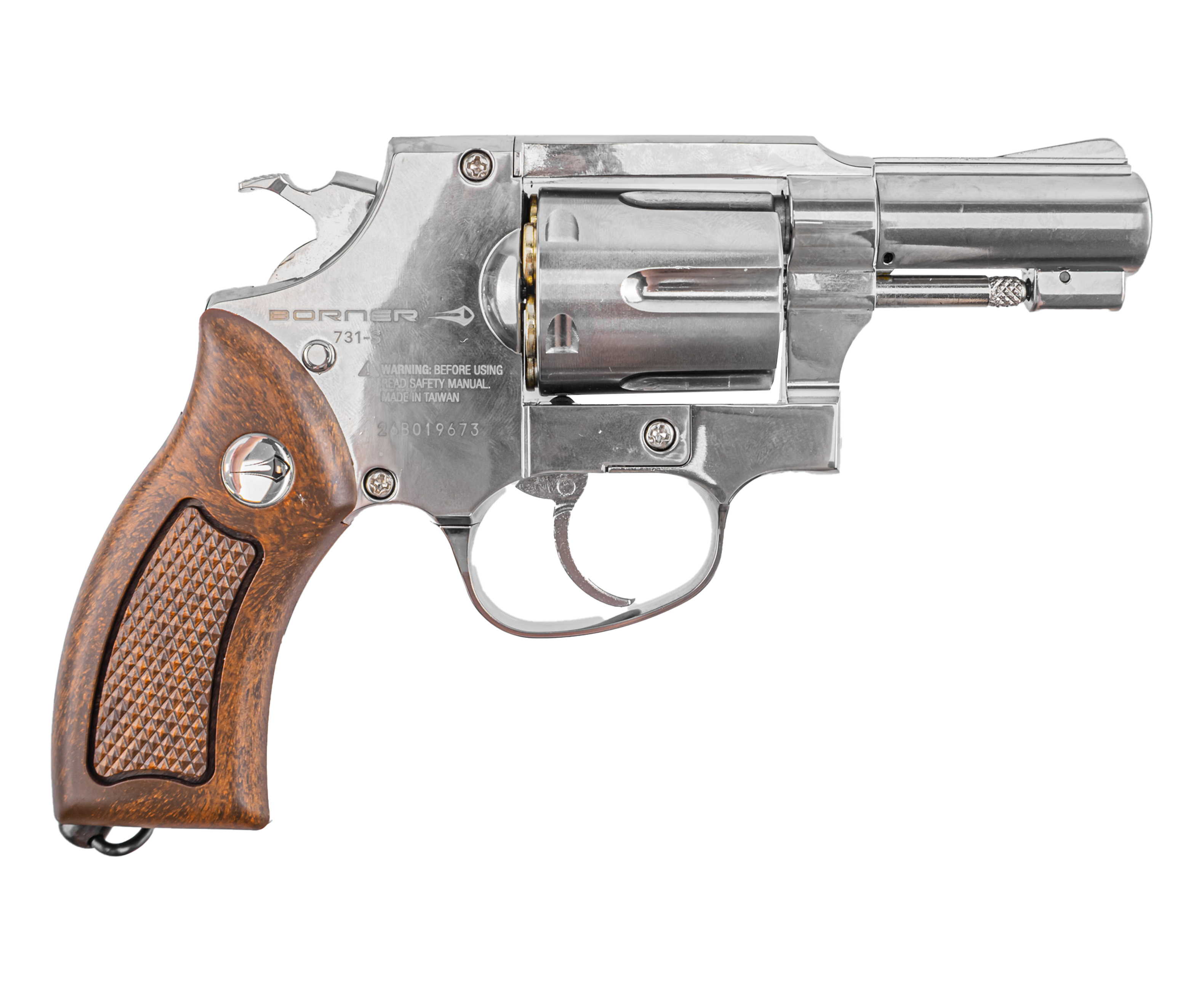 Пневматический револьвер Borner 731 4.5 мм (Smith Wesson, silver)