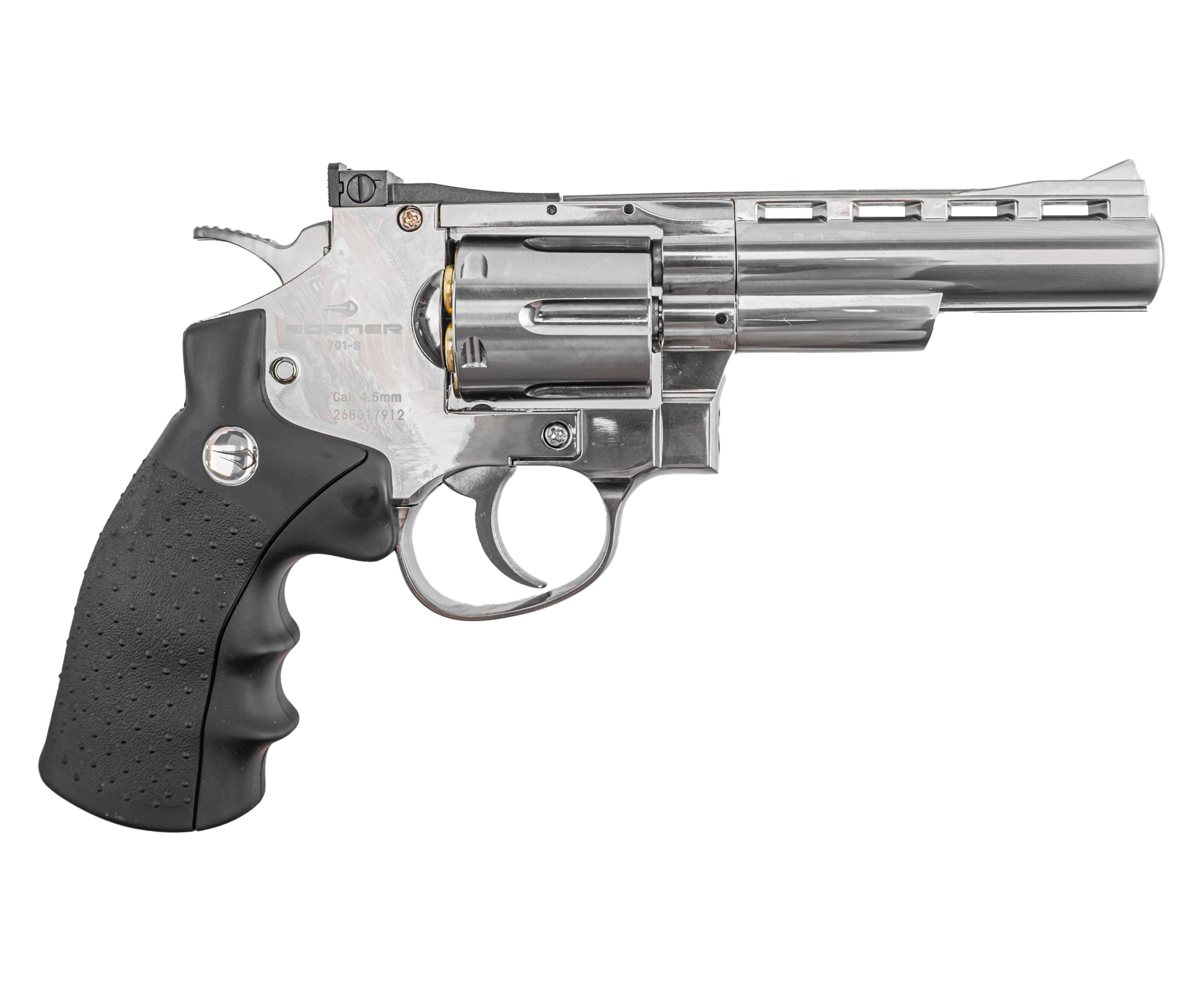 Пневматический револьвер Borner 701 4.5 мм (Smith Wesson, silver)