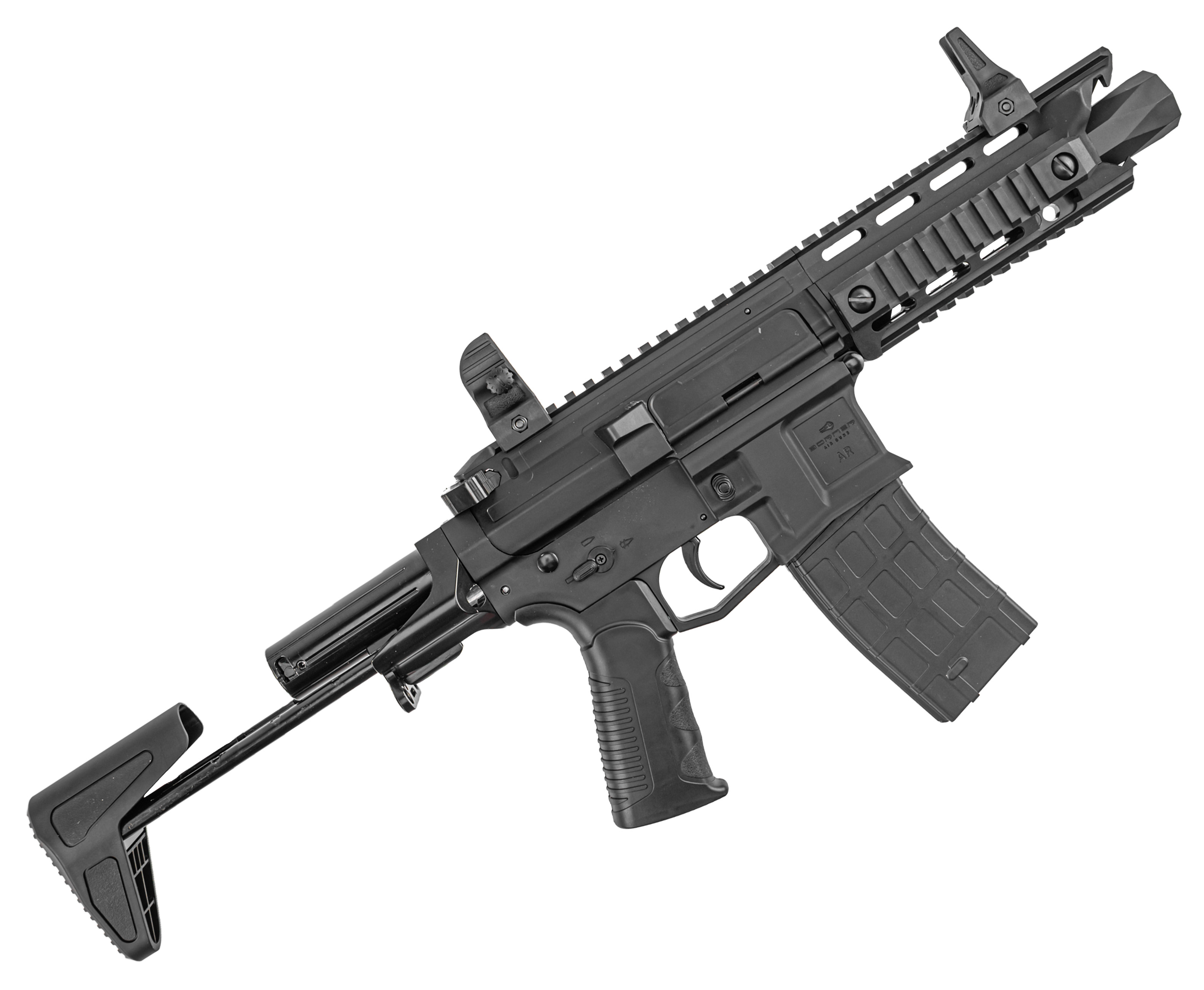 Пневматическая винтовка Borner AR 4.5 мм (AR-15, compact, CO2, Full Auto)