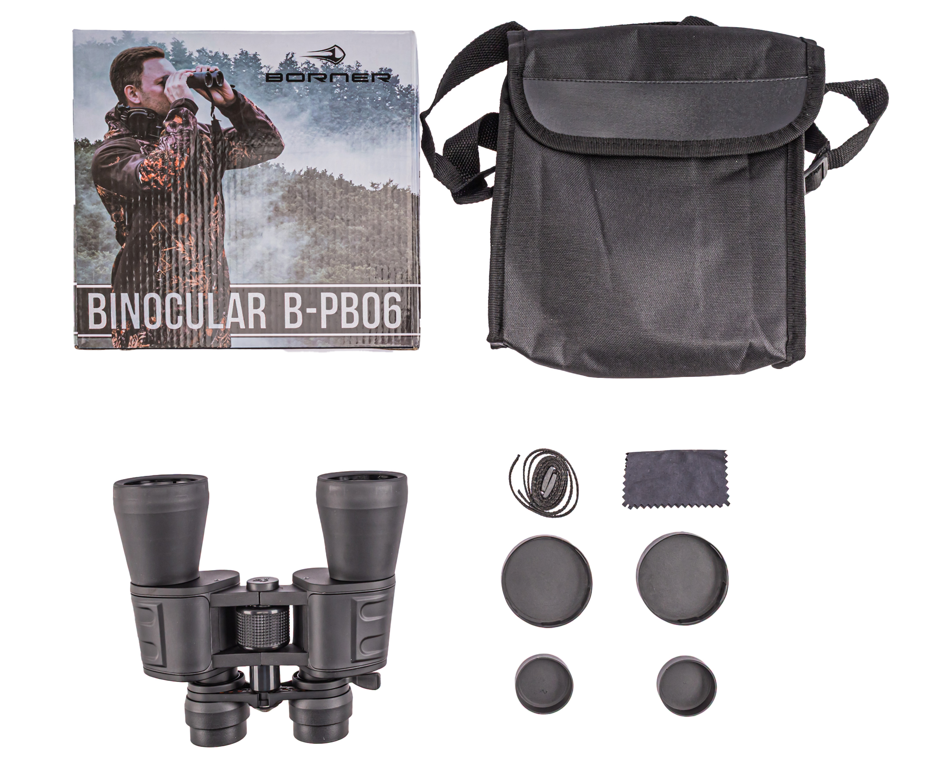Бинокль Borner Porro BK-7 10-30x50 (черный)