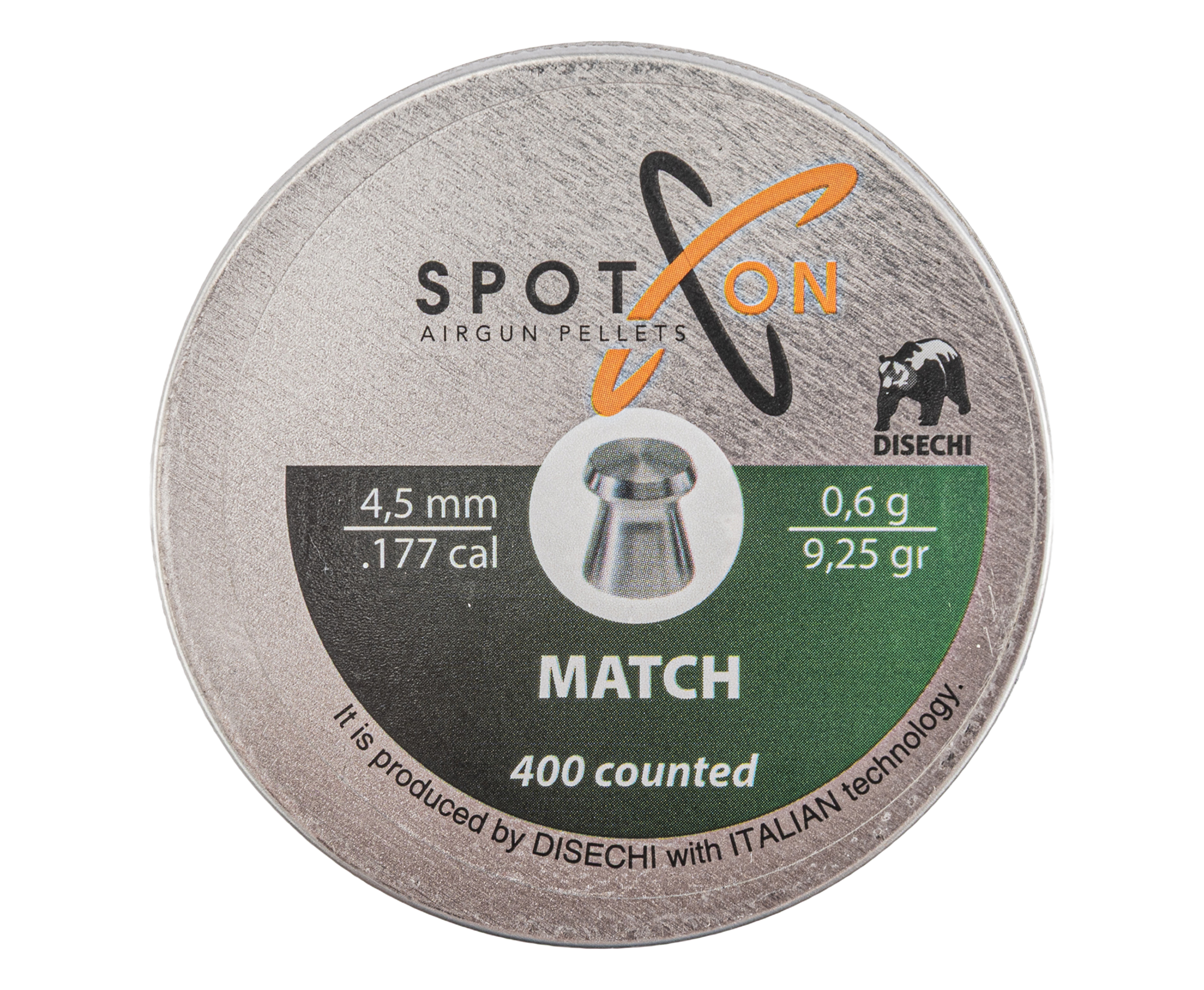 Пули пневматические Spoton Match 4.5 мм (0.60 г, 400 шт)