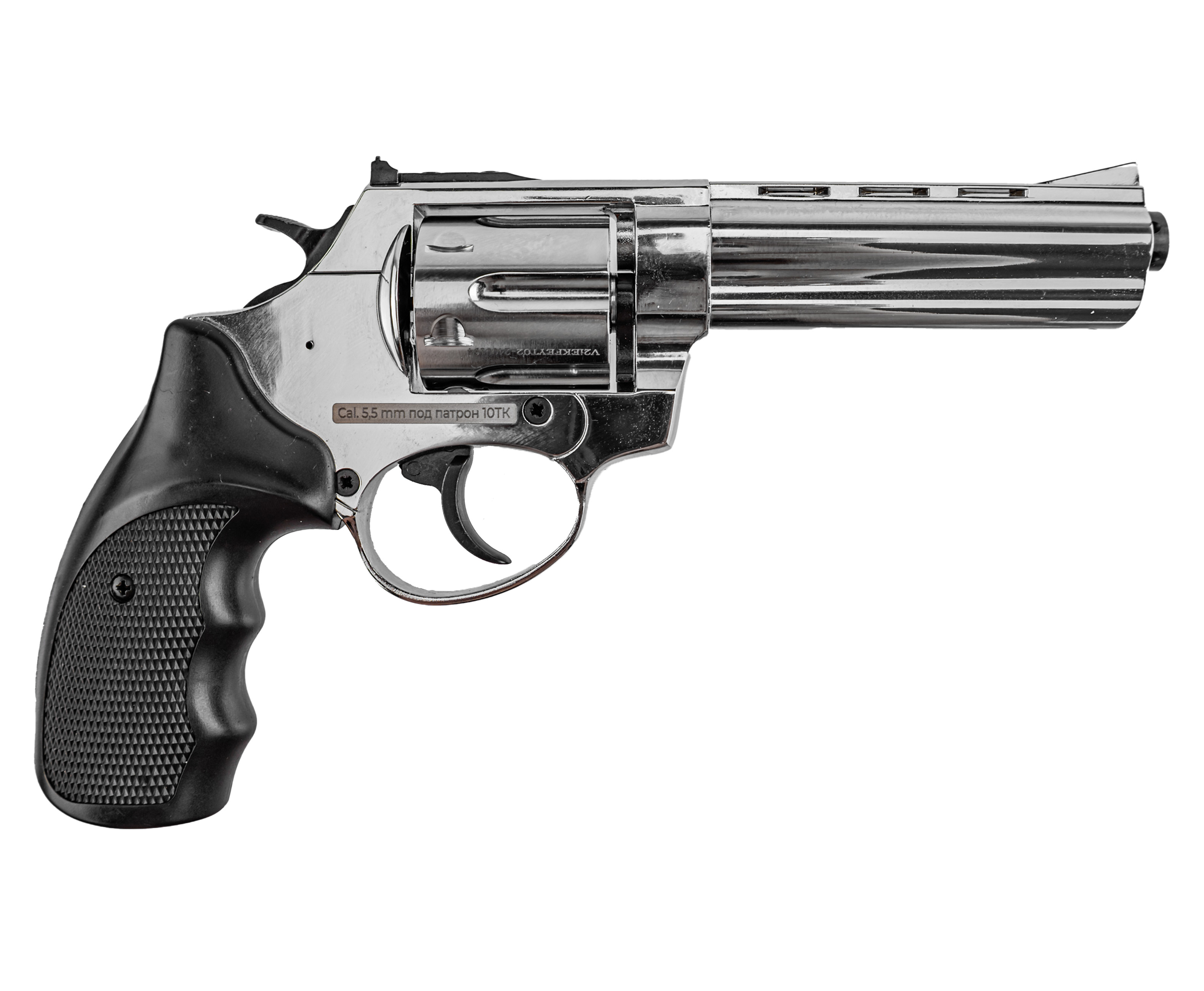 Сигнальный револьвер Kurs Таурус S 4.5 дюйма 5.5 мм (10ТК, Smith & Wesson, Хром)