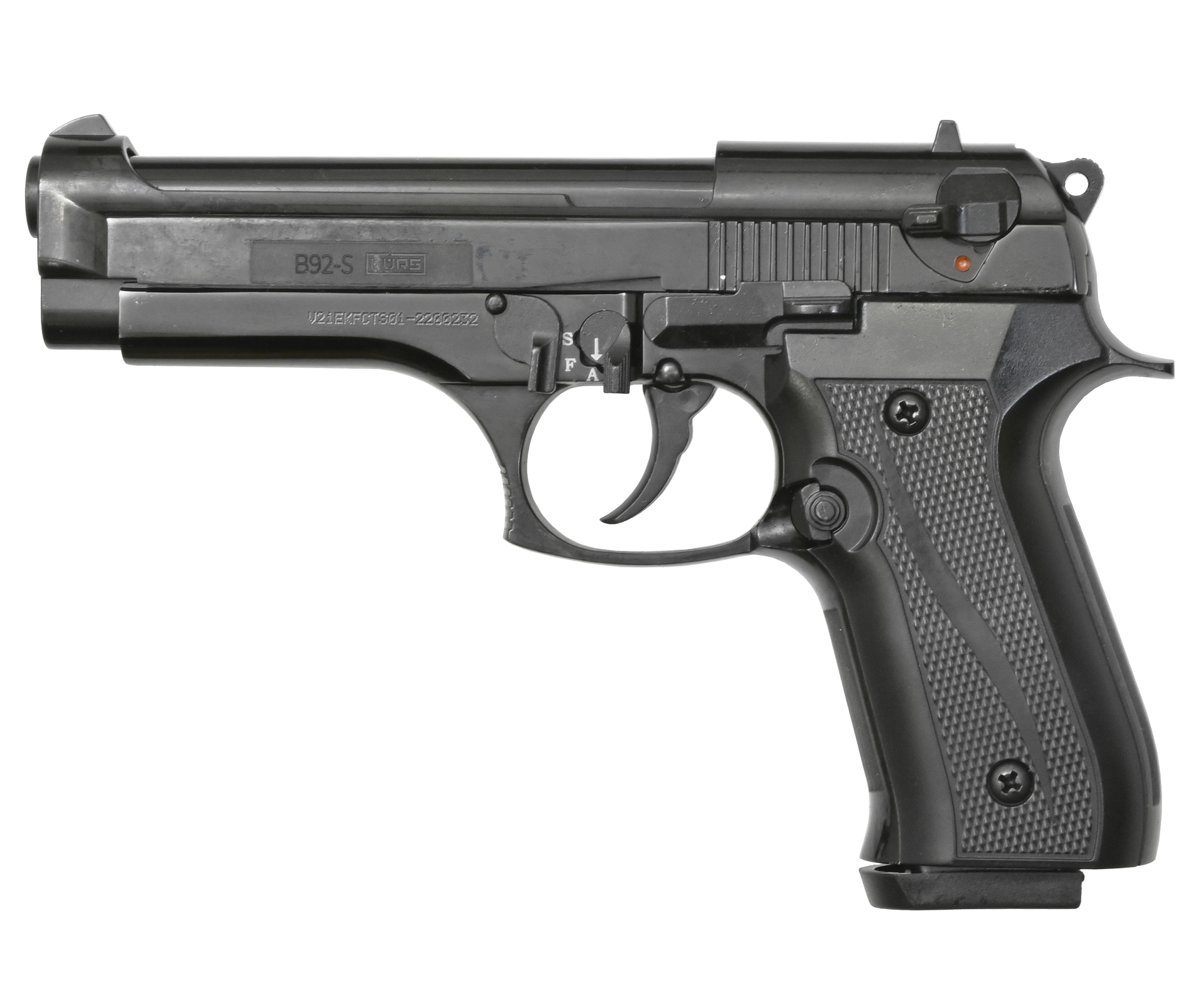 Сигнальный пистолет Курс-С B92-S 5.5 мм (10ТК, Beretta B92, черный)