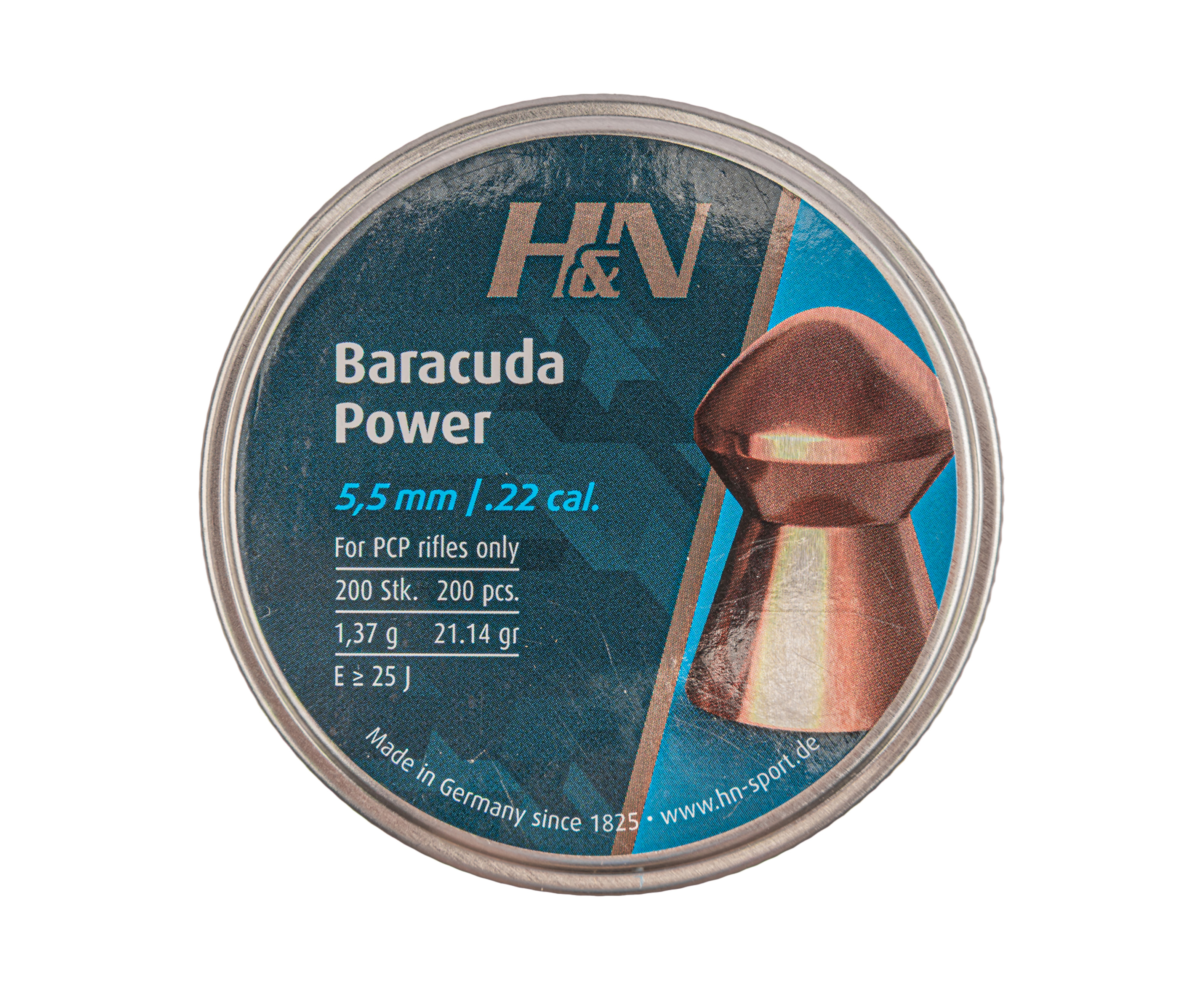 Пули пневматические H&N Baracuda Power 5.5 мм (200 шт, 1.37 г)