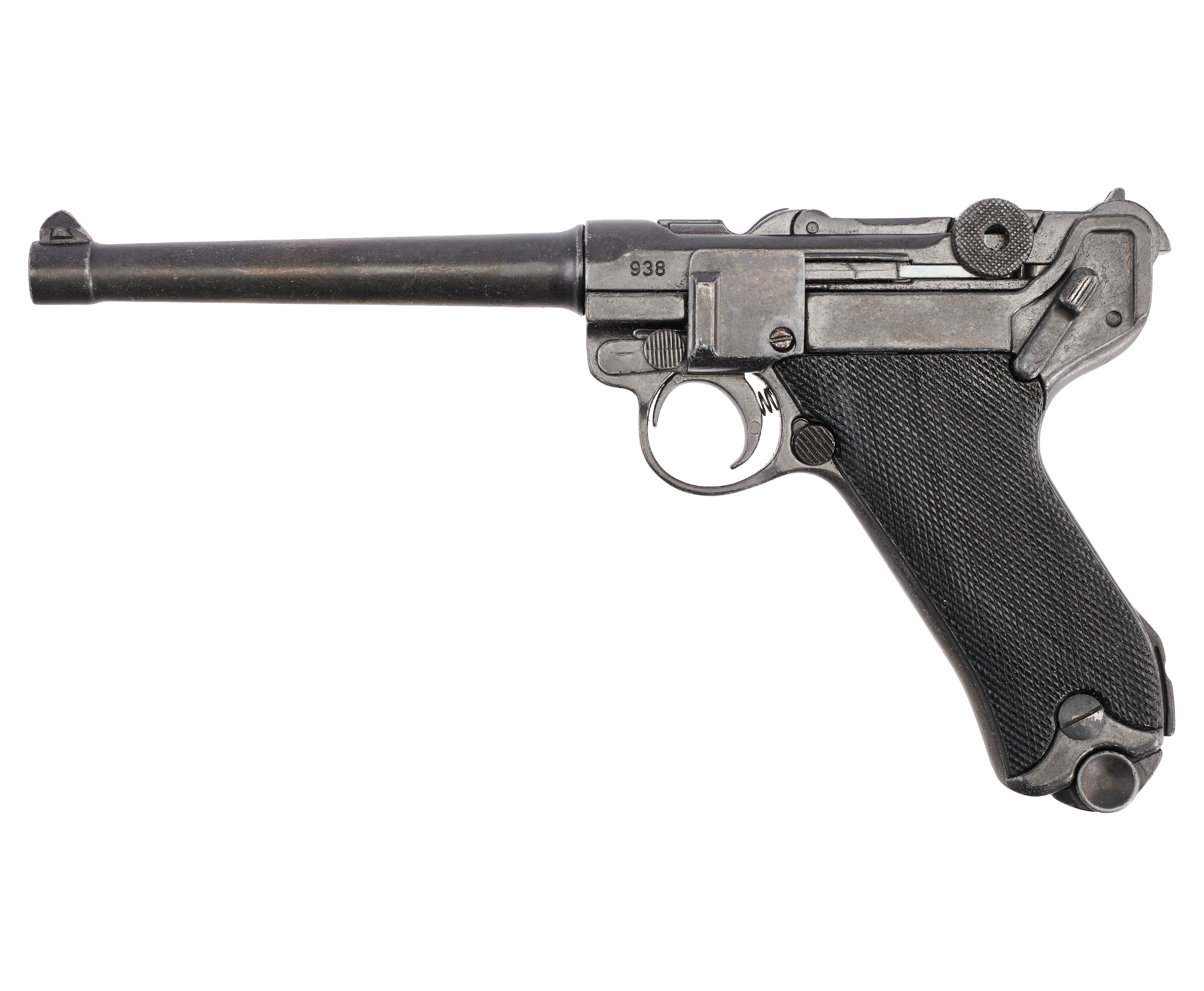 Макет пистолета Denix Luger Parabellum P08 (Германия, 1898 год, удлиненный ствол)