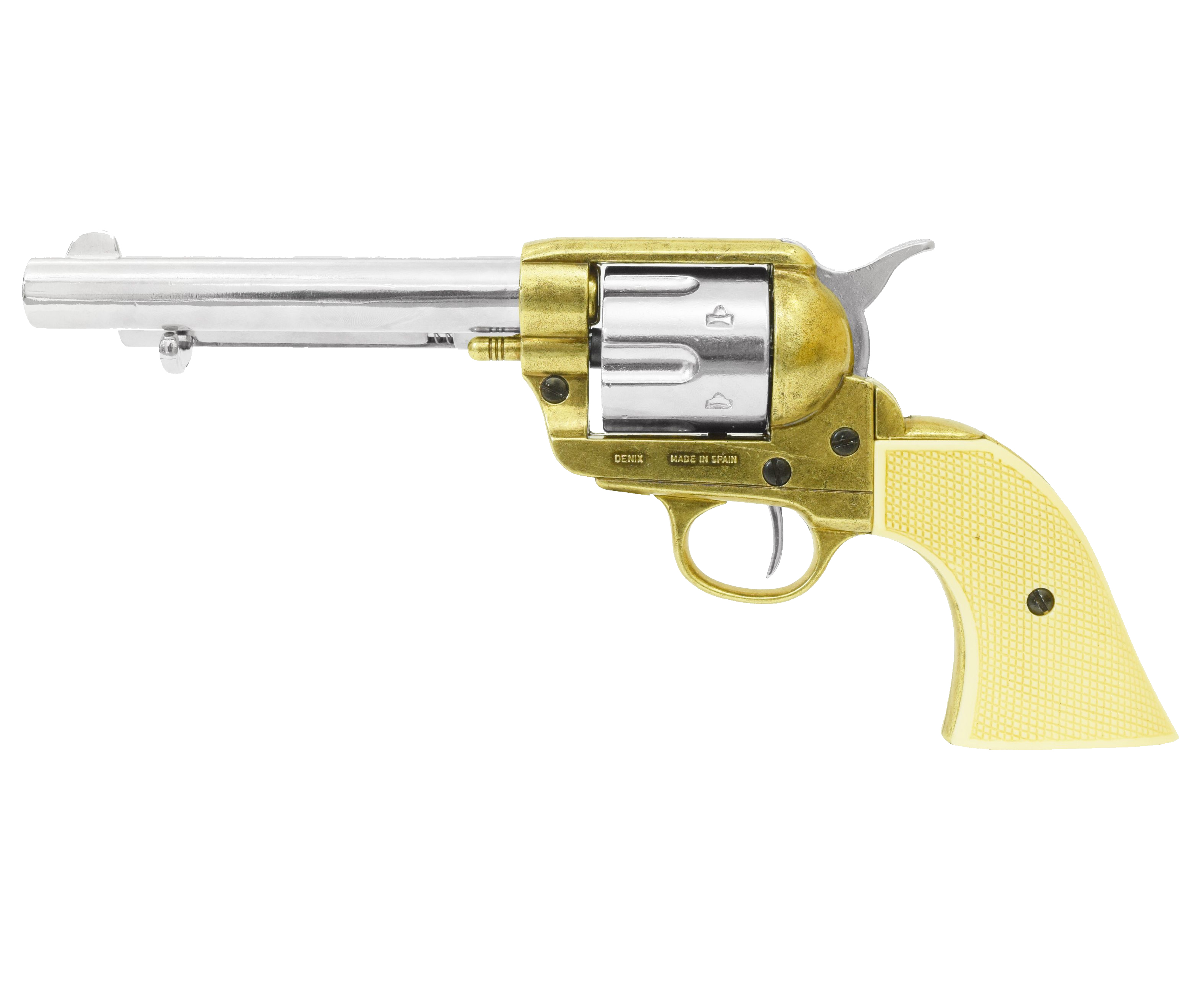 Макет револьвера Denix D7-1108L Colt Peacemaker .45 (латунь, США, 1873 г)