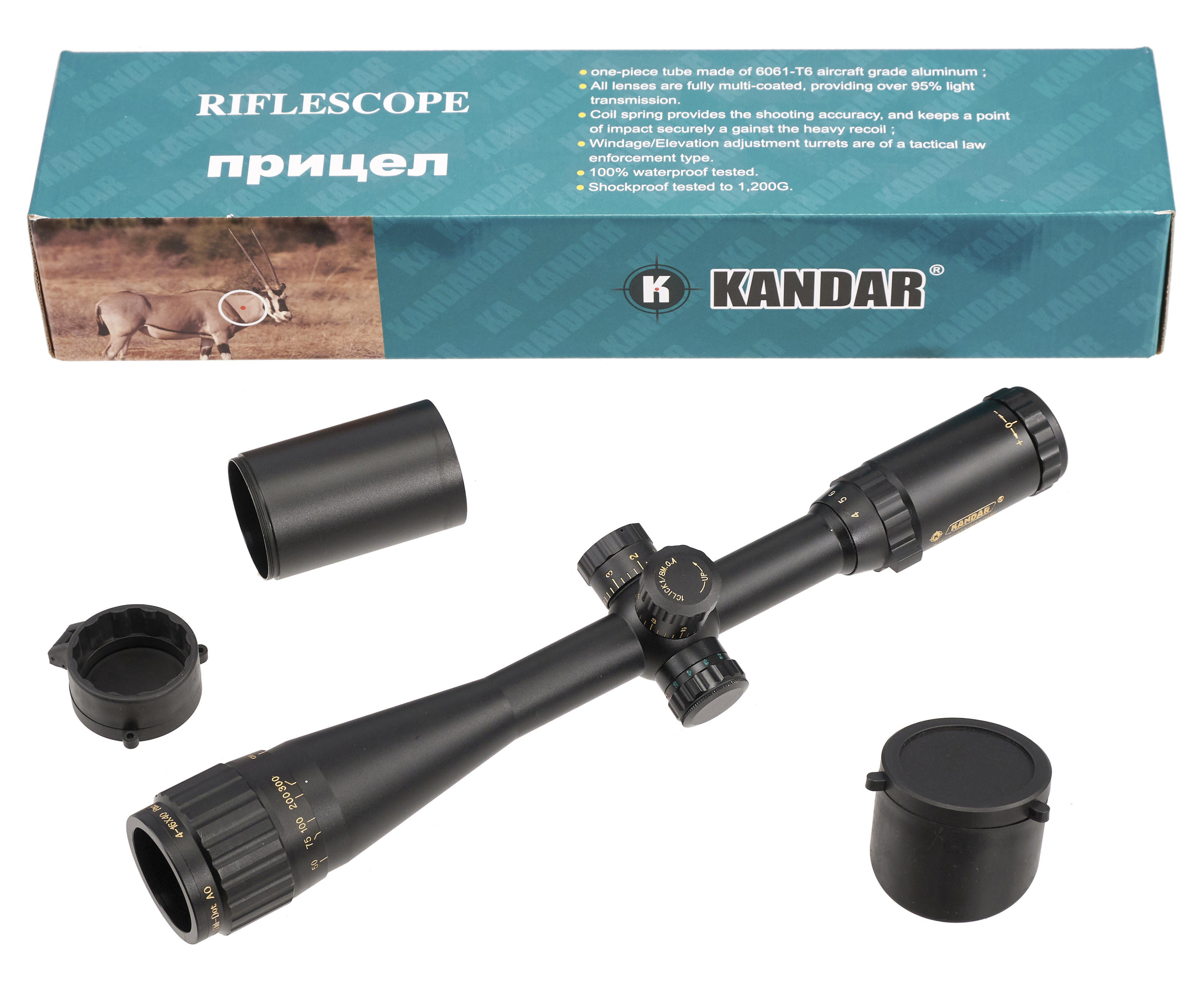 Оптический прицел Kandar 4-16x40 AOMEG (BH-KR414G, 25.4 мм)