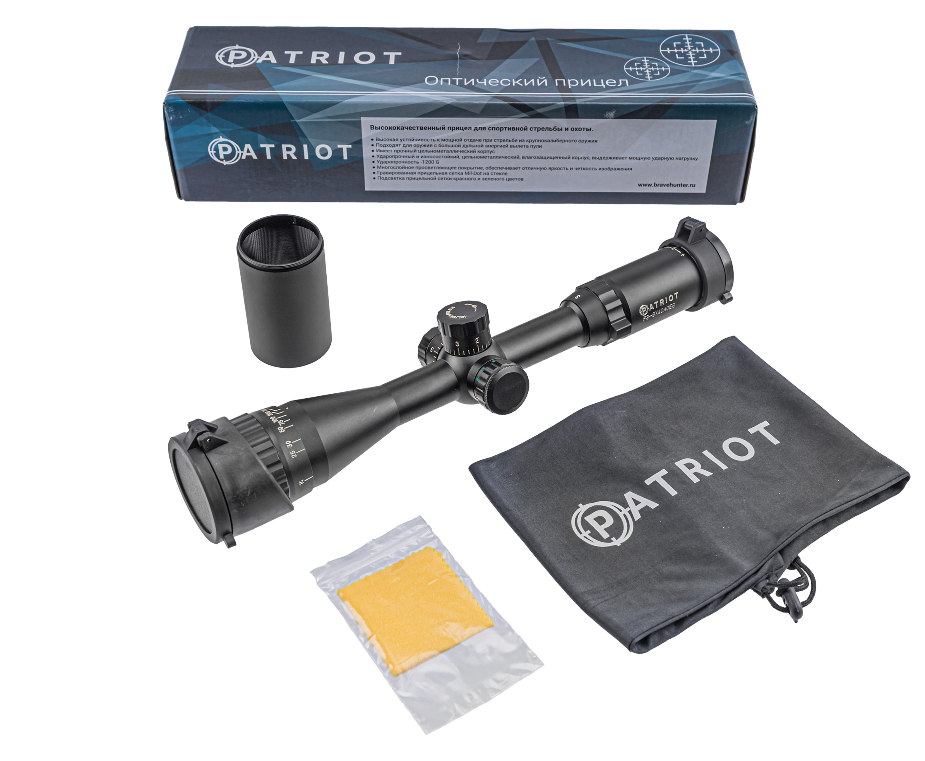 Оптический прицел Patriot P3-9x40 AOEG (BH-PT394G, Mil-Dot)