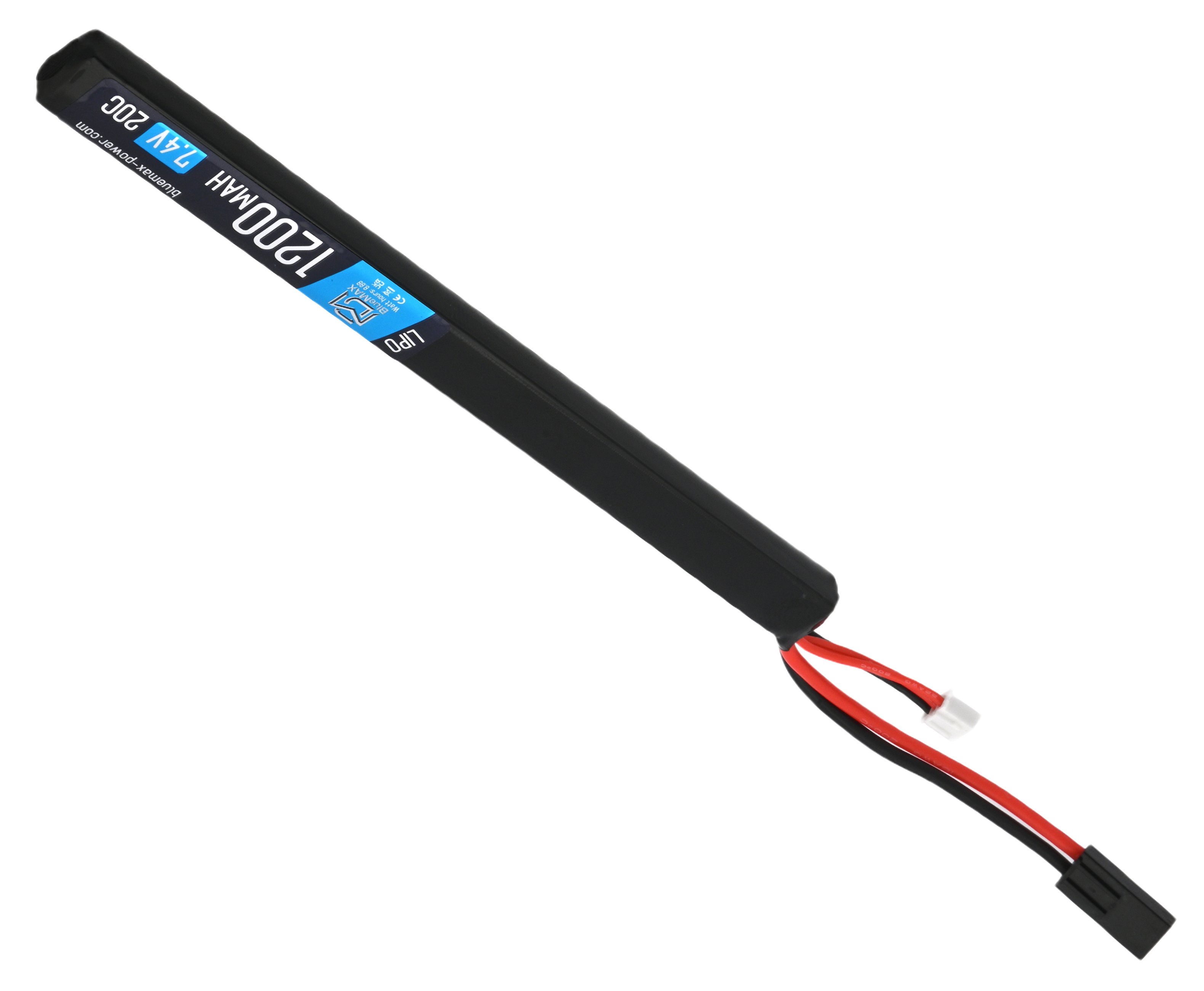Аккумулятор BlueMax Li-Po 7.4V 1200mAh 20C Slim AK Stick (11.5x17x185 мм, мини Тамия)